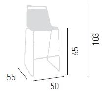 GABER Высокий табурет на саночной основе из технополимера Akami sun-id-1361681 - Вид №1