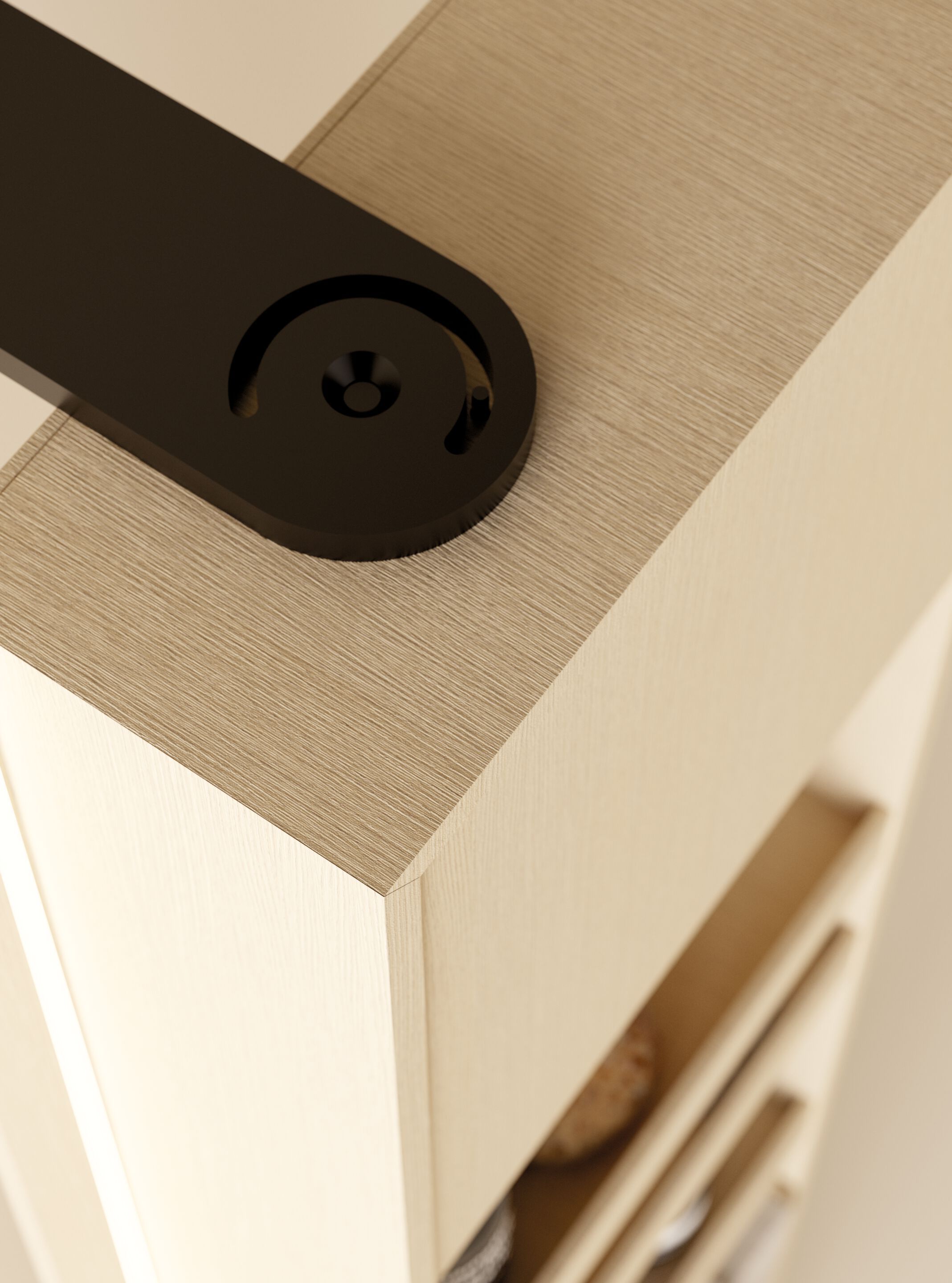 Деревянное вращающееся зеркало с контейнером Agape VOILÀ ARCH-00094379 - Вид №2