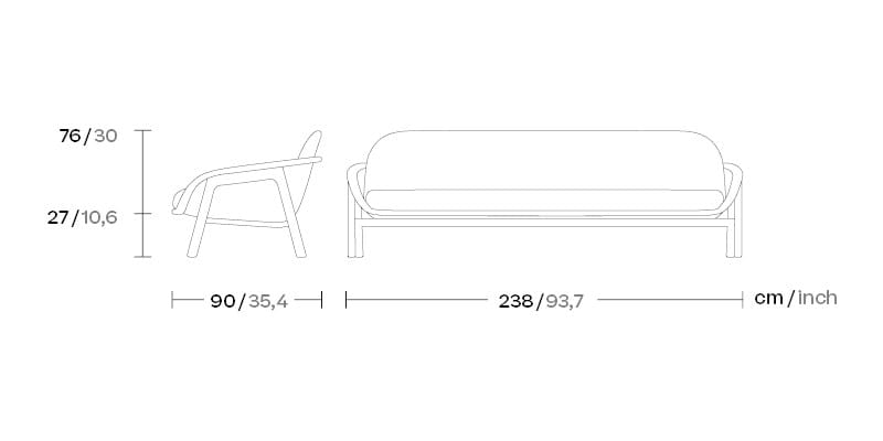 Садовый диван из синтетического волокна Kettal плетеная ARCH-00147650 - Вид №7