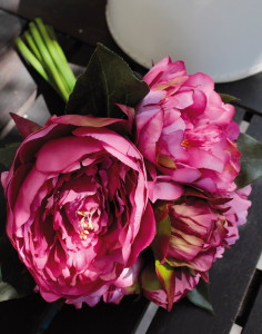 2618 420 a3 Пион шелковый, 6-цветков, 35 см, вишневый H-andreas