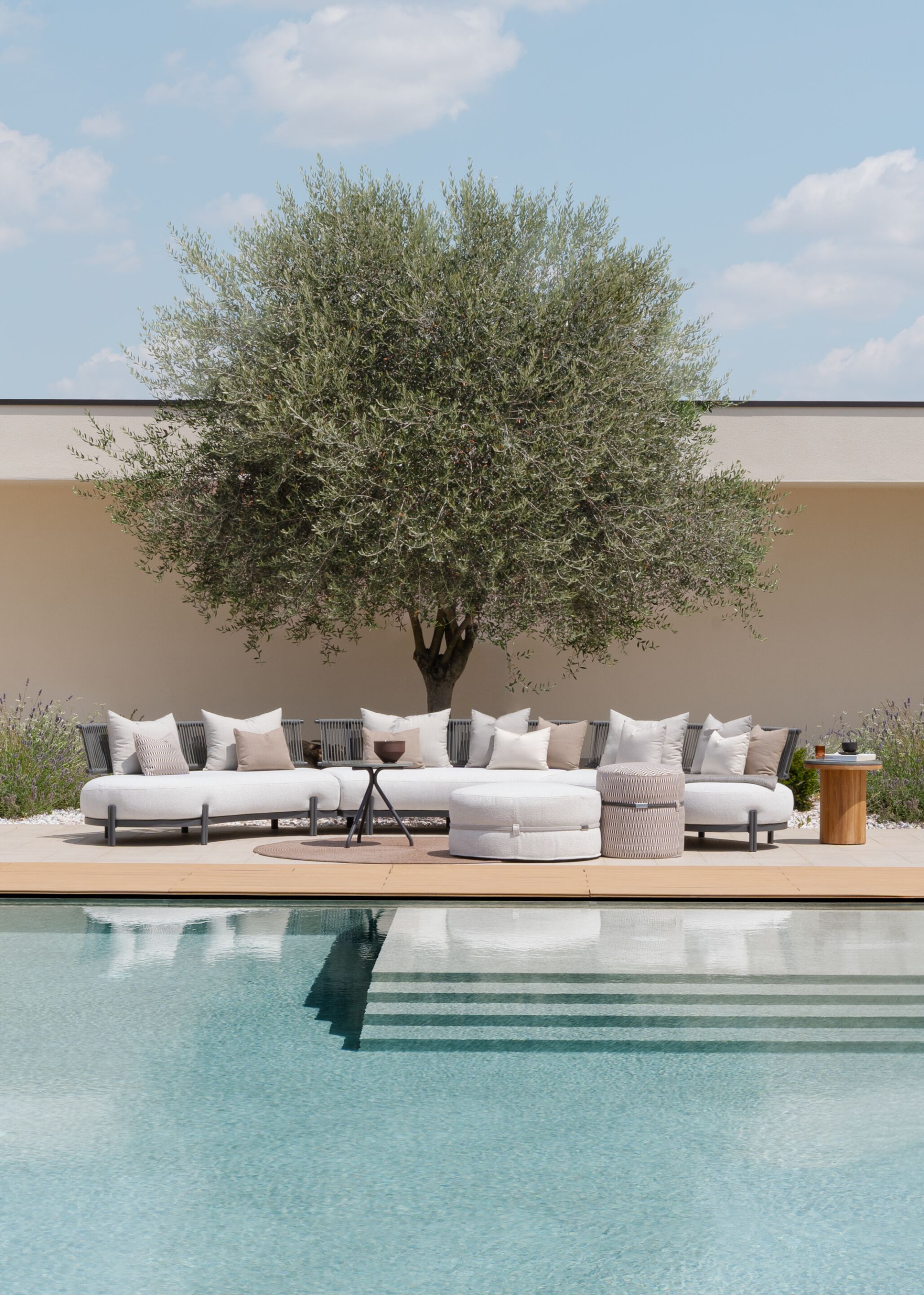 2-местный изогнутый тканевый садовый диван Atmosphera Лотос ARCH-00077238 - Вид №8