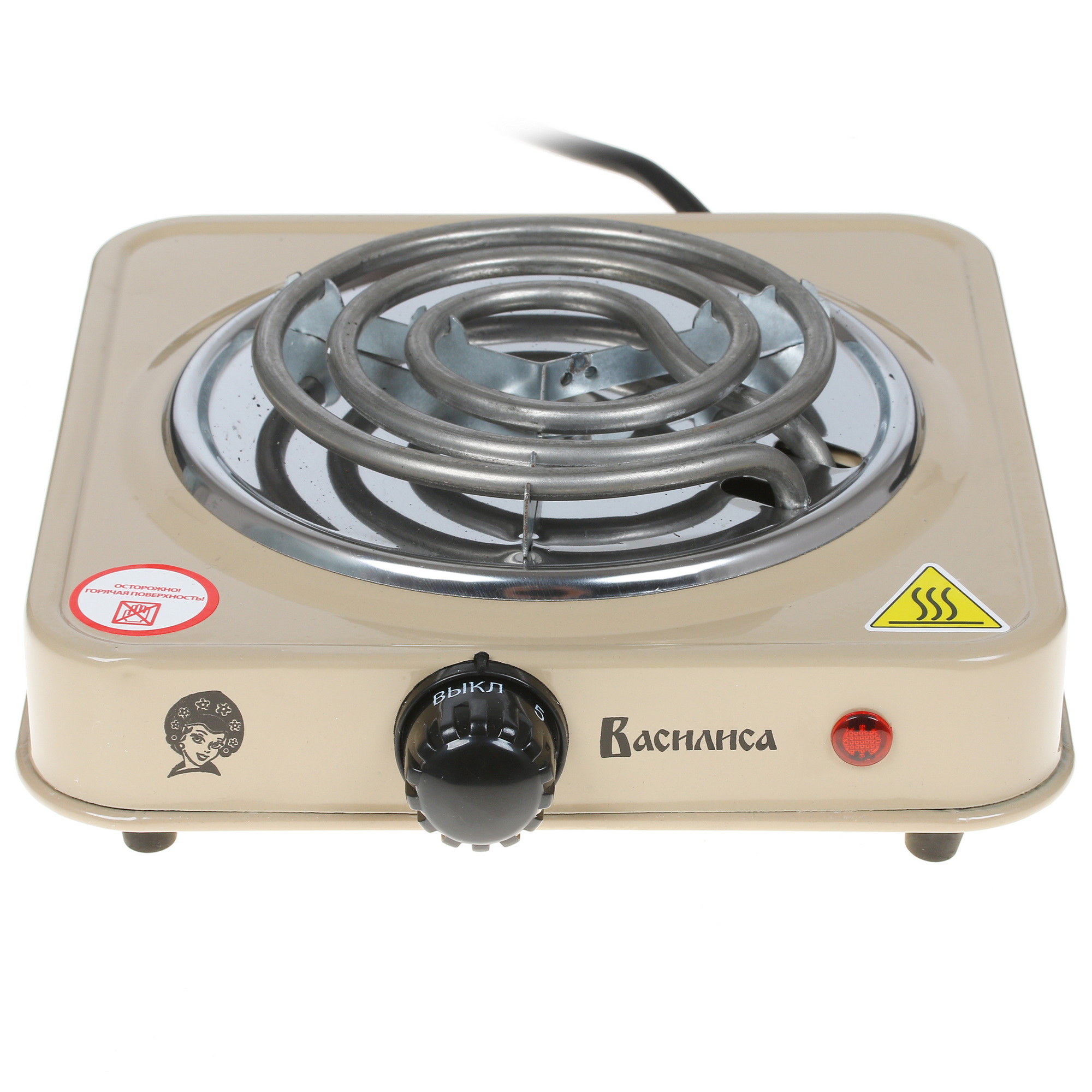 8111678 Плита компактная электрическая Василиса ВА-901 бежевый STDN-0022933 - Вид №2