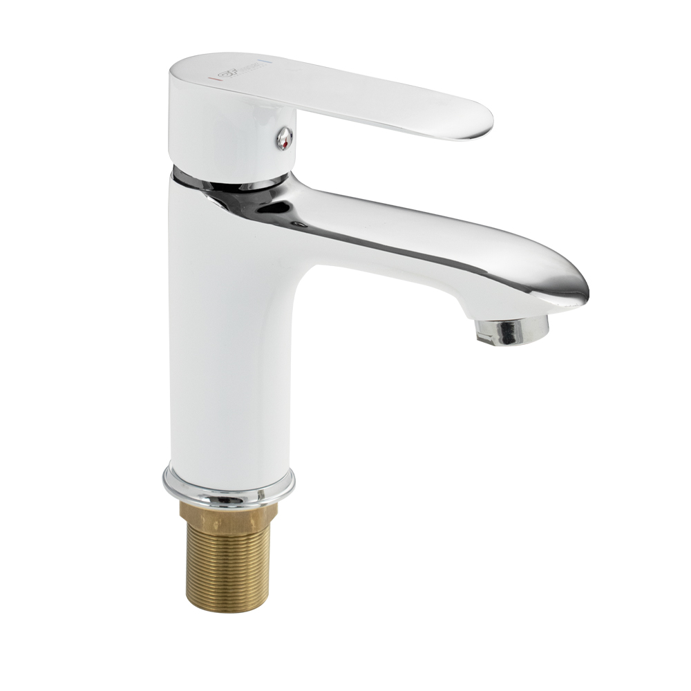 GFmark - Смеситель на раковину, шаровый, комбинированный, с белой эмалью, код: 5230 