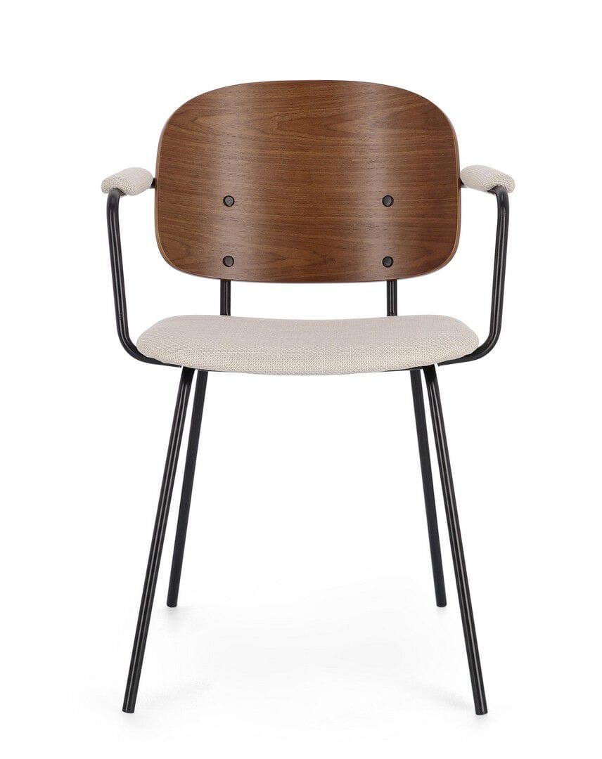 Деревянный стул с подлокотниками с мягким сиденьем BIZZOTTO SIENNA ARCH-00034334 - Вид №2