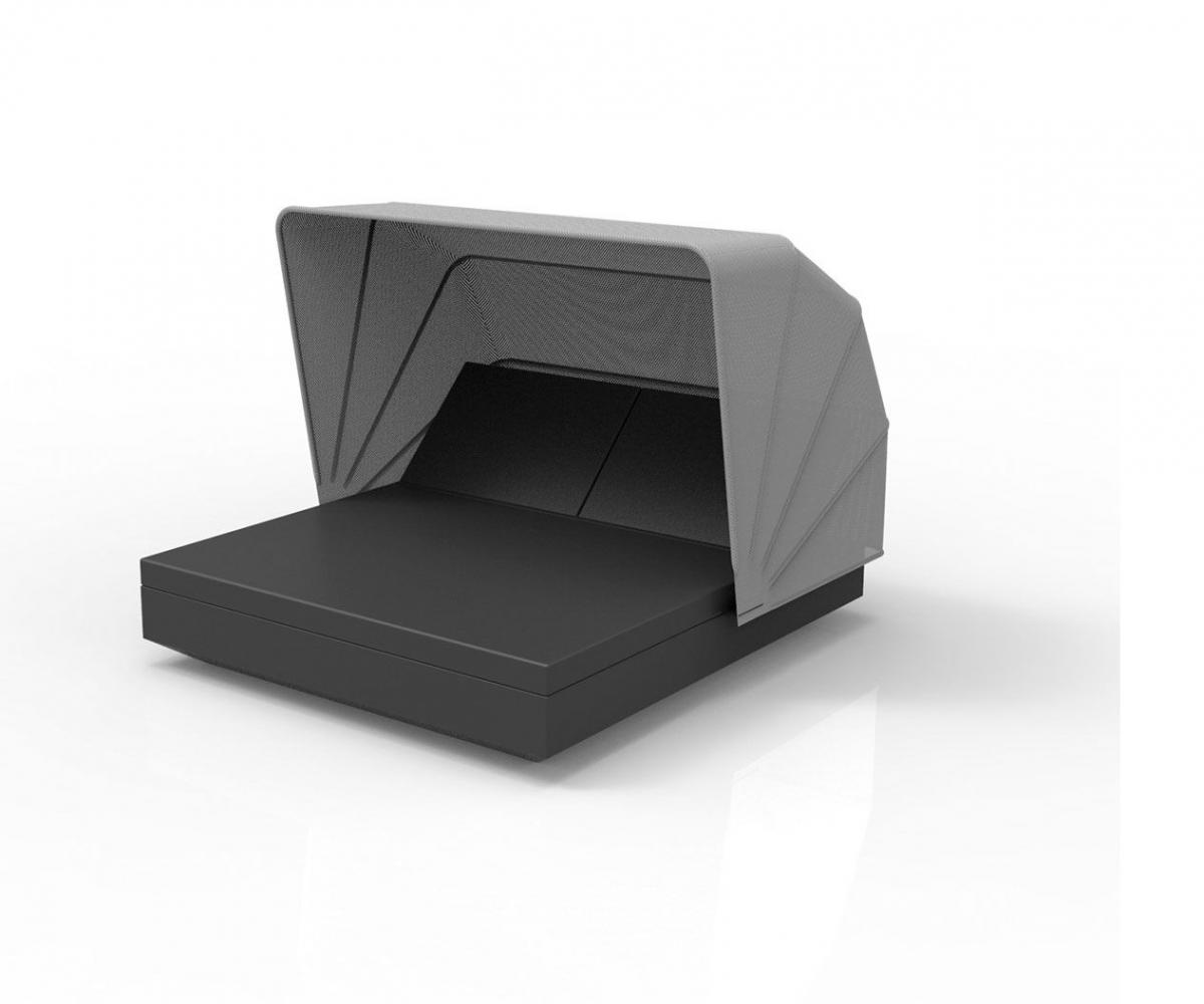 088220 Кровать c 2 наклонными спинками и складным навесом Vondom Vela