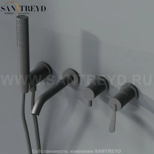 Смеситель AFEZ027E FEZ 2 для ванны черный матовый