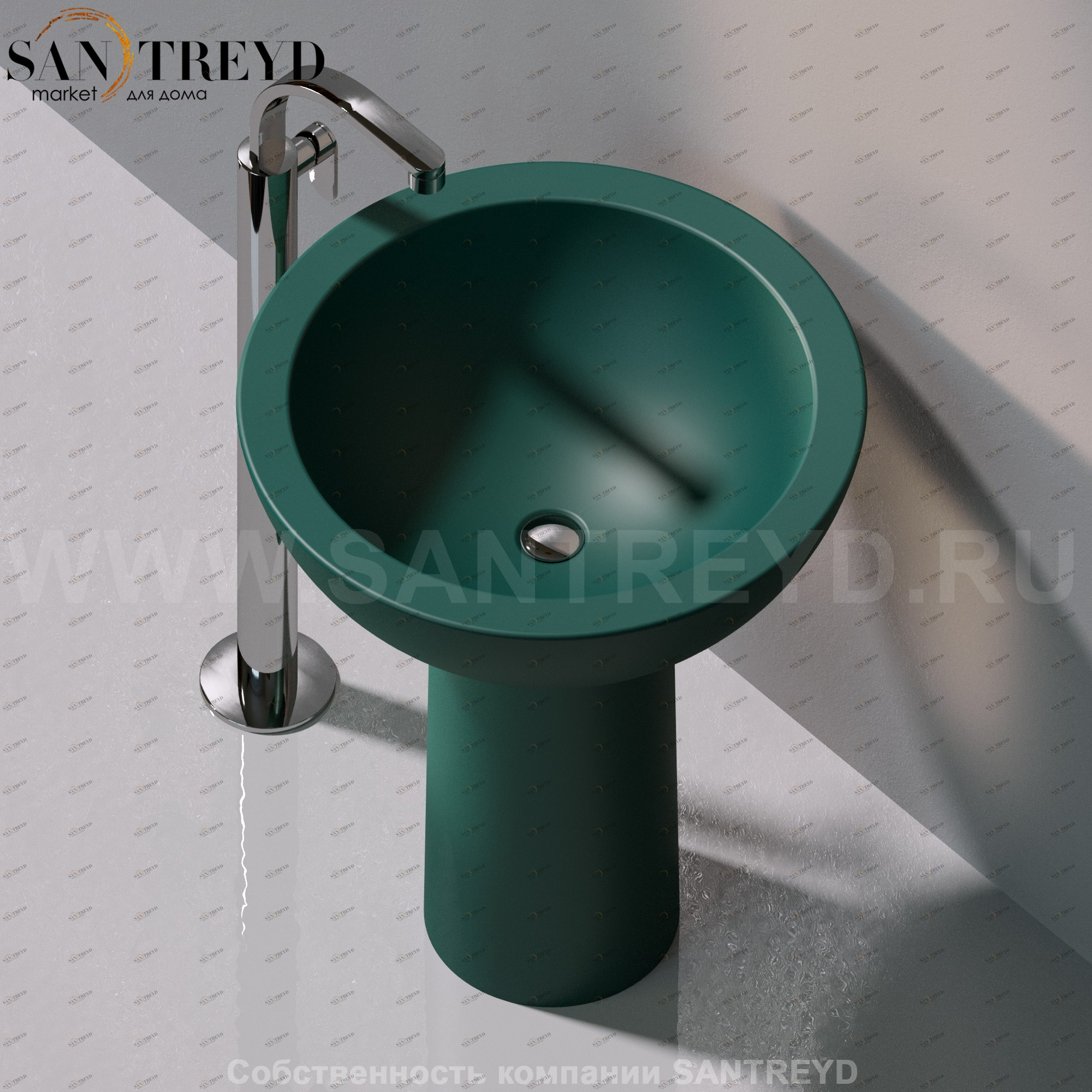 FN70L5020 Напольная раковина стоящая круглая Ceramica Flaminia Fonte