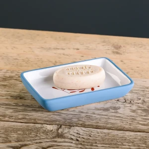 Мыльница Moroshka Romanovka керамика цвет белый/синий/красный