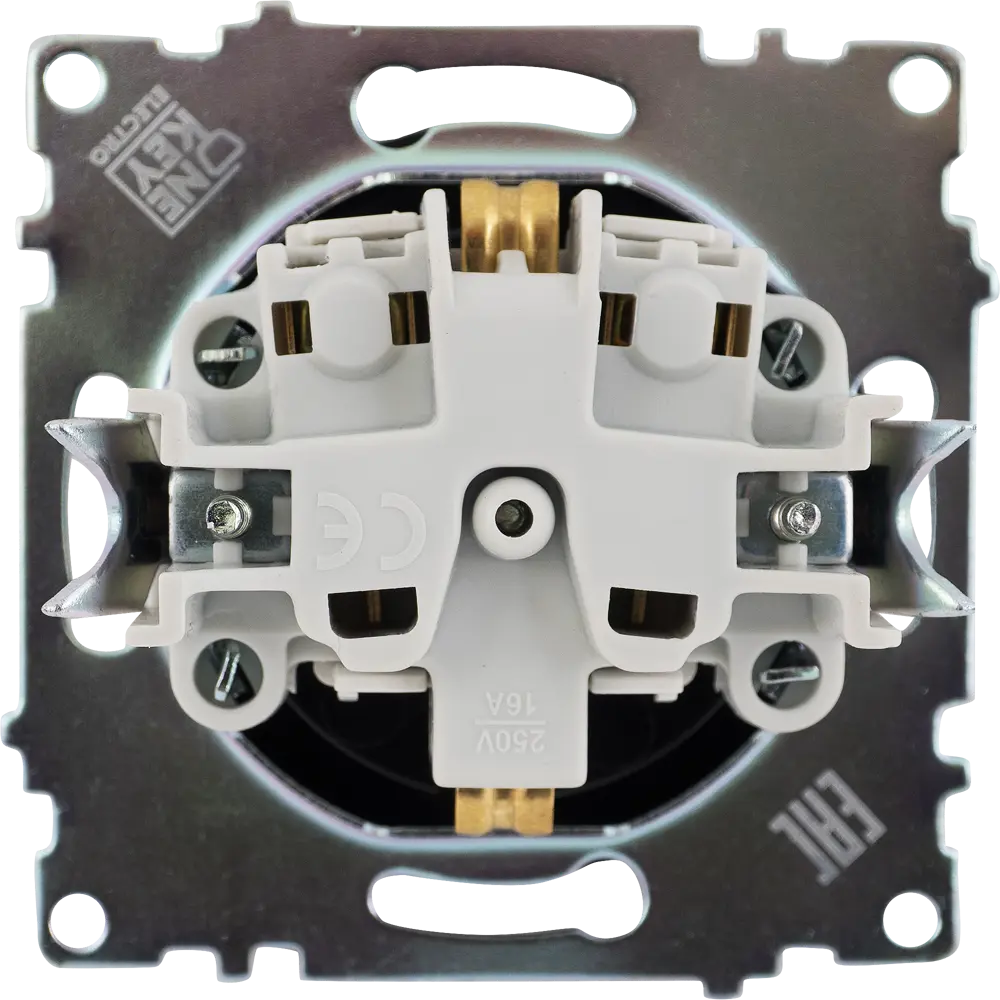 Розетка встраиваемая Onekey Florence с заземлением, цвет чёрный ONEKEYELECTRO STLM-2067996 - Вид №4