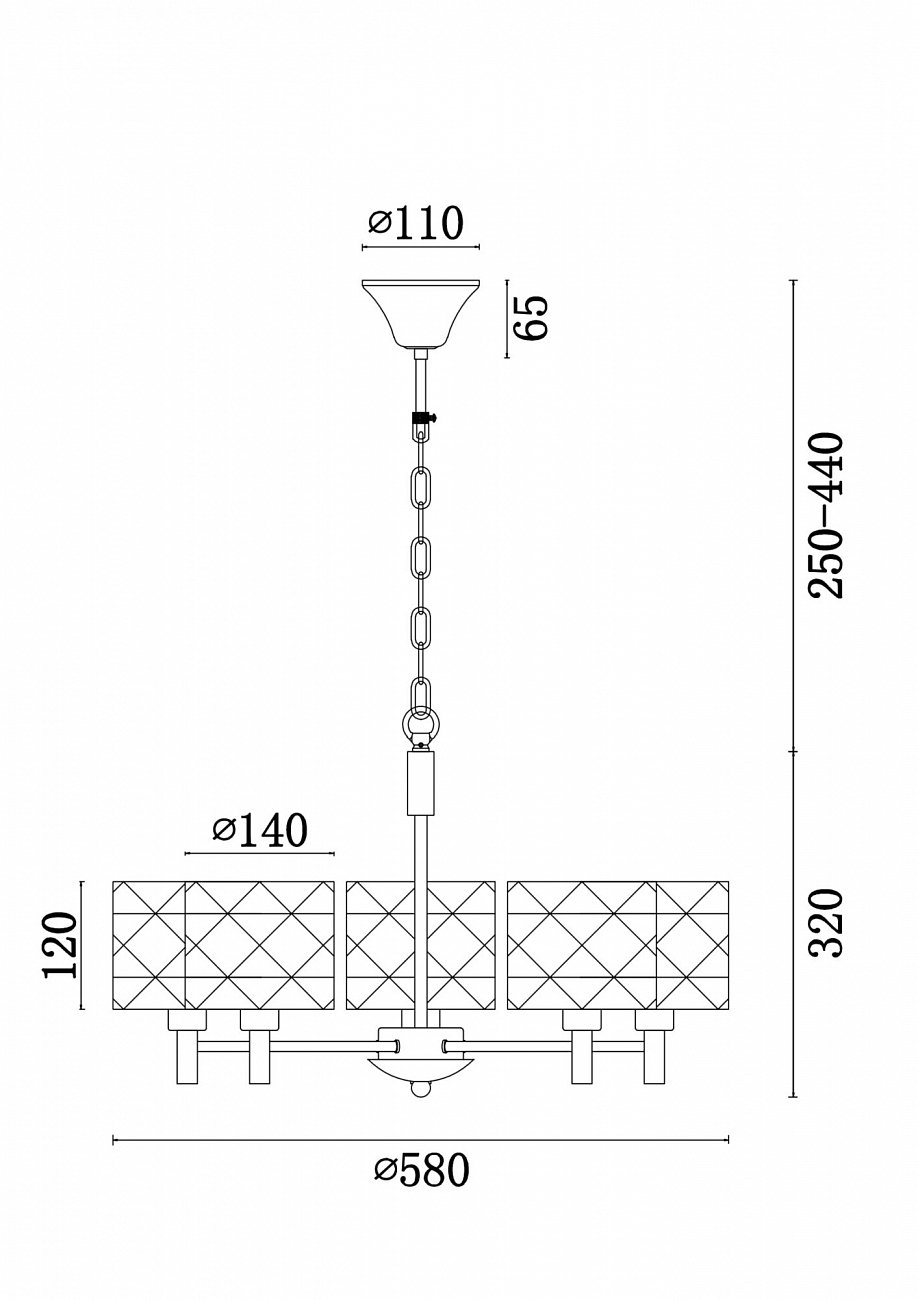Люстра подвесная белая Albertina 05CH FREYA MODERN 00-3956368 Белый - Вид №1