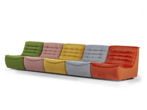 Модульный линейный диван из ткани