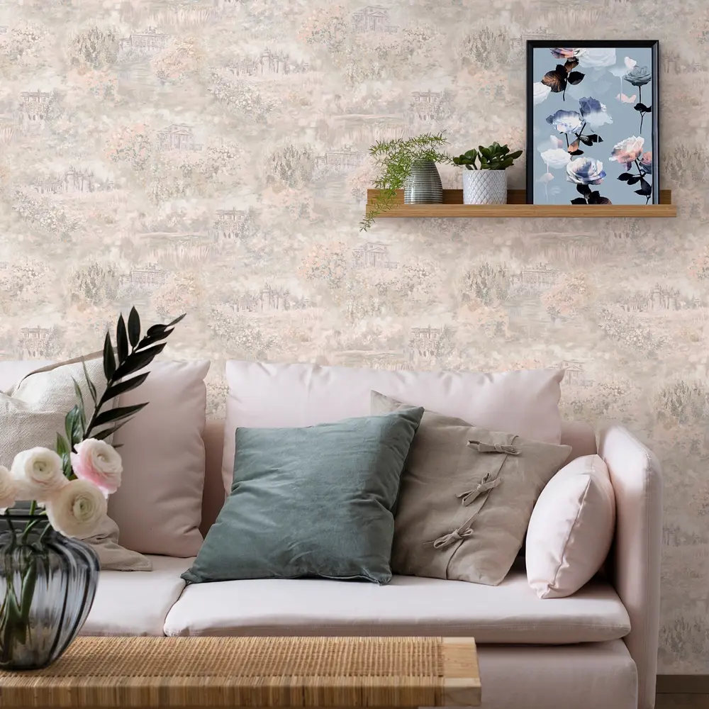 Обои флизелиновые Euro Decor Saint-Tropez бежевые 1.06 м 7084-01 STLM-2181738 - Вид №2