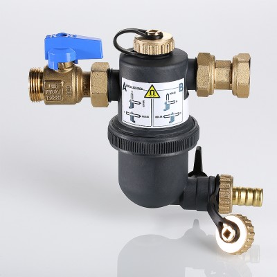 VT.383.B.05 Фильтр-дешламатор с пластиковым корпусом Valtec 3/4"  - Вид №16