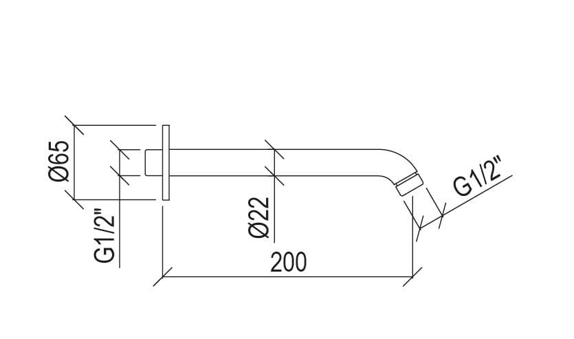 Настенный душ из нержавеющей стали Tubico Луара ARCH-00104370 - Вид №2