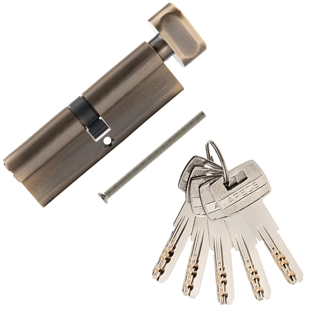 Цилиндровый механизм Apecs Pro LM-90-C-AB для металлических дверей, бронза 84168050 SM STLM-0046665 - Вид №1