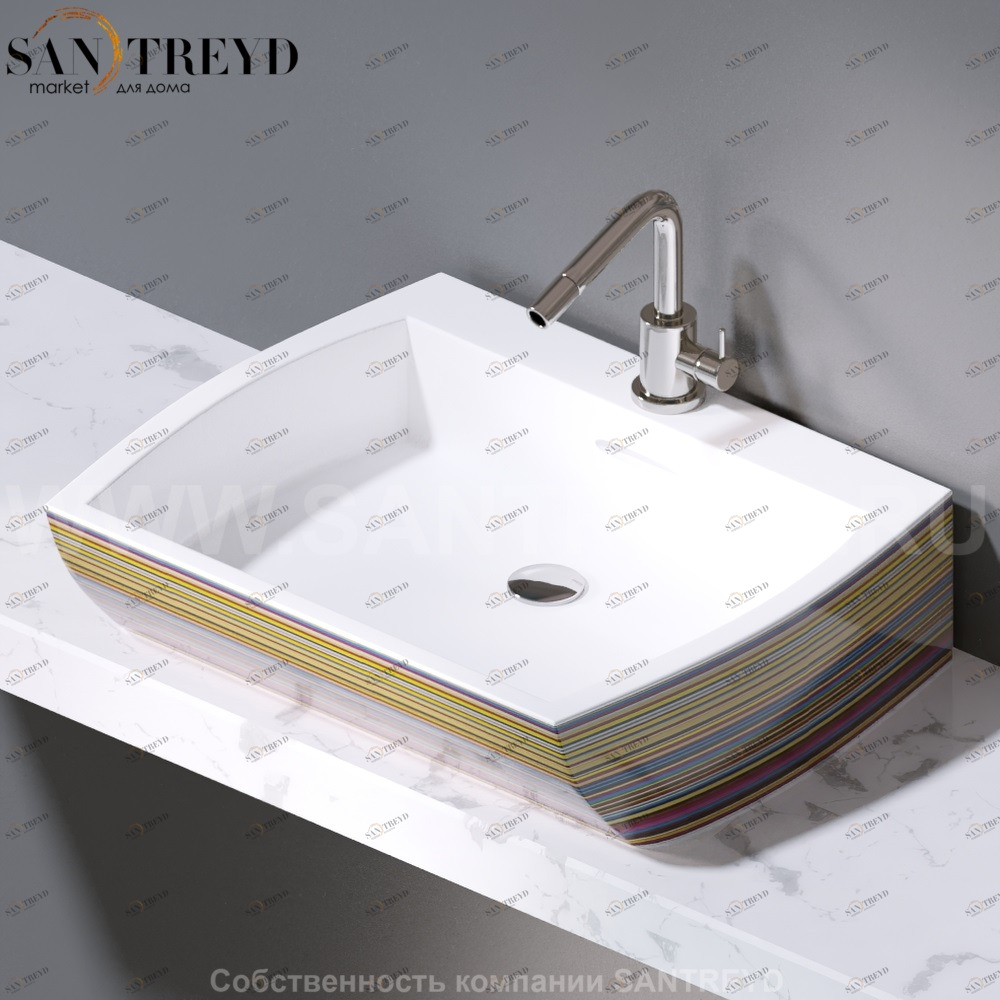 L282.430 Накладная раковина на столешницу  овальная A. e T. Italia SQUARE AeT ITALIA