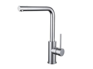 Однорычажный смеситель для кухни из нержавеющей стали с поворотным изливом