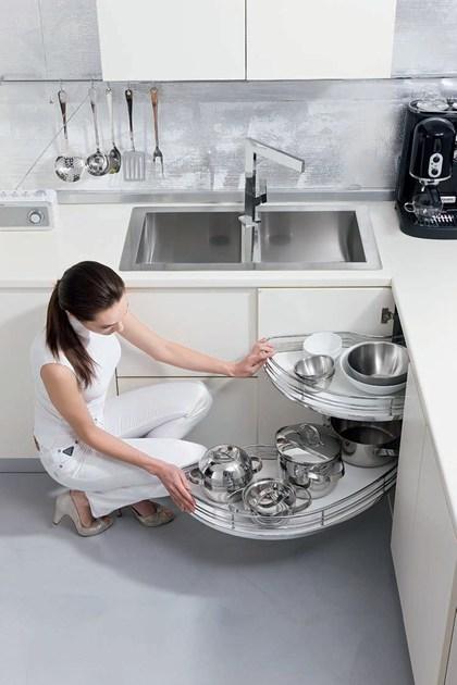 Würth Внутренний аксессуар для кухни из стали Accessorio ripiano angolare girevole 0683730338/9 - Вид №2