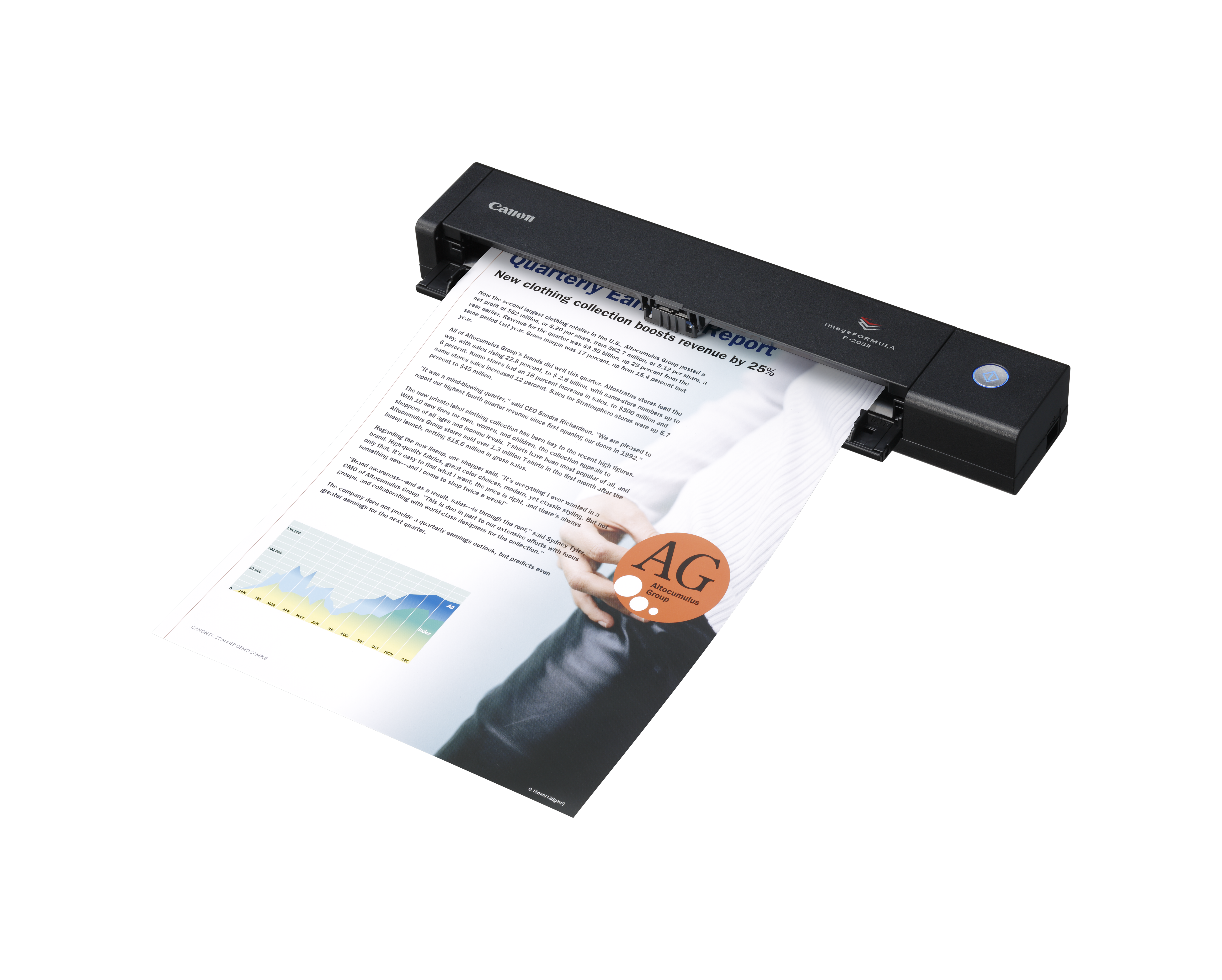 9704B003 P-208ii, цветной, двухсторонний, 8 стр./мин, adf 10, usb 2.0, a4 (pc+mac) Canon  - Вид №4