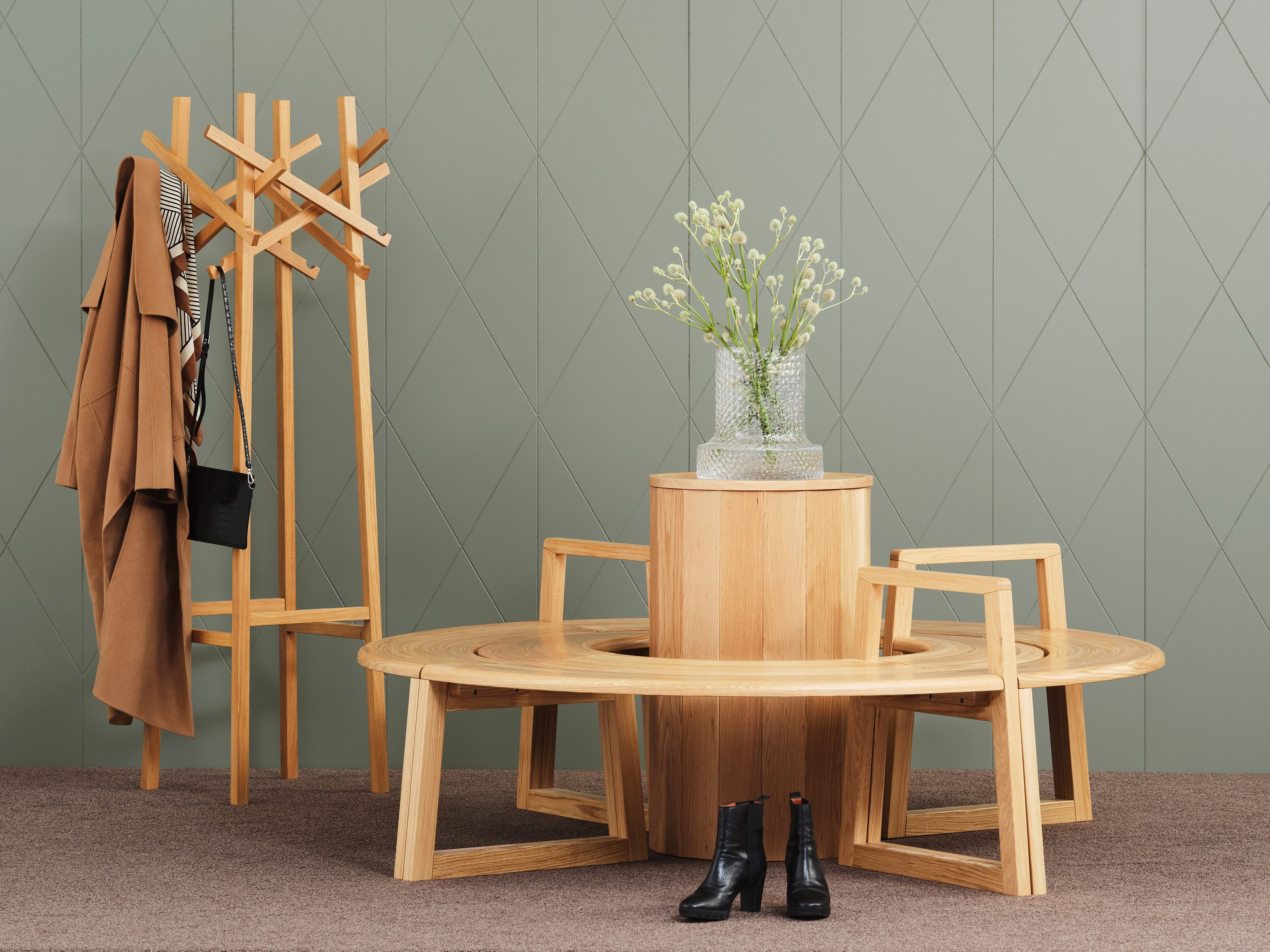 Модульная деревянная скамья со спинкой Karl Andersson Meander ARCH-00087248 - Вид №9