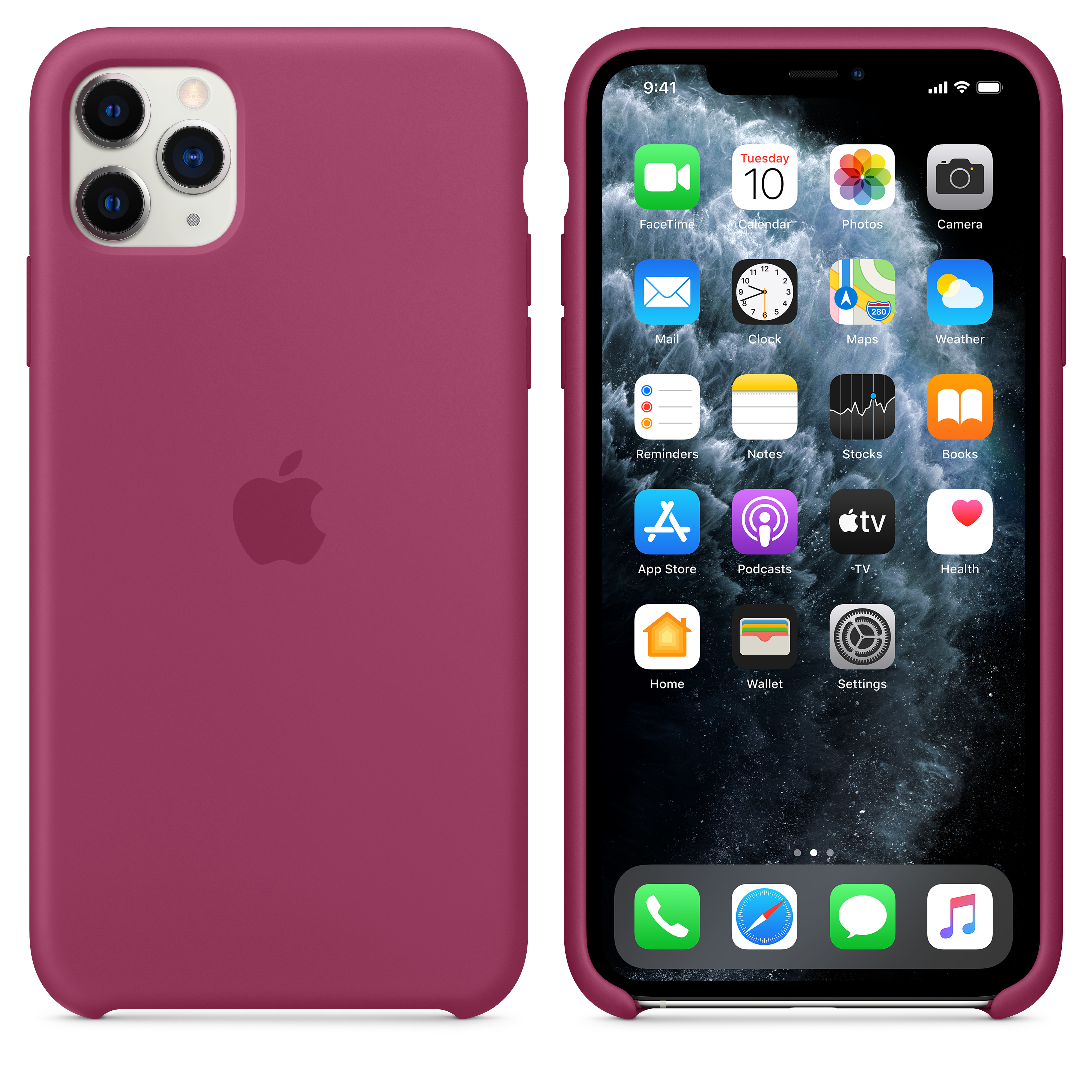MXM82ZM/A Iphone 11 pro max silicone case - pomegranate Apple Santreyd  - Вид №5