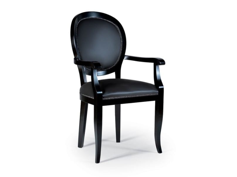 Деревянный стул с подлокотниками с мягким сиденьем XLINE 4211 ARCH-00104794