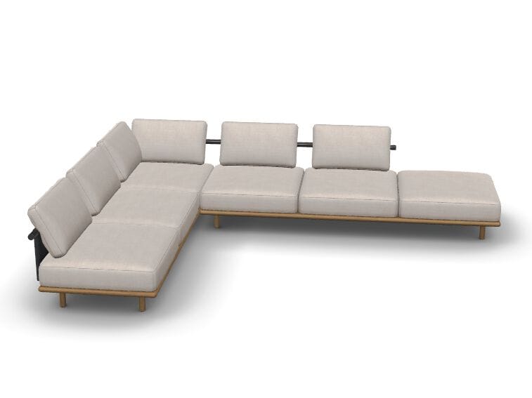 Угловой садовый диван Batyline® на 5 мест RODA ARCH-00095242