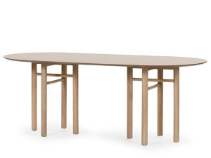 Овальный стол из шпона и каучукового дерева