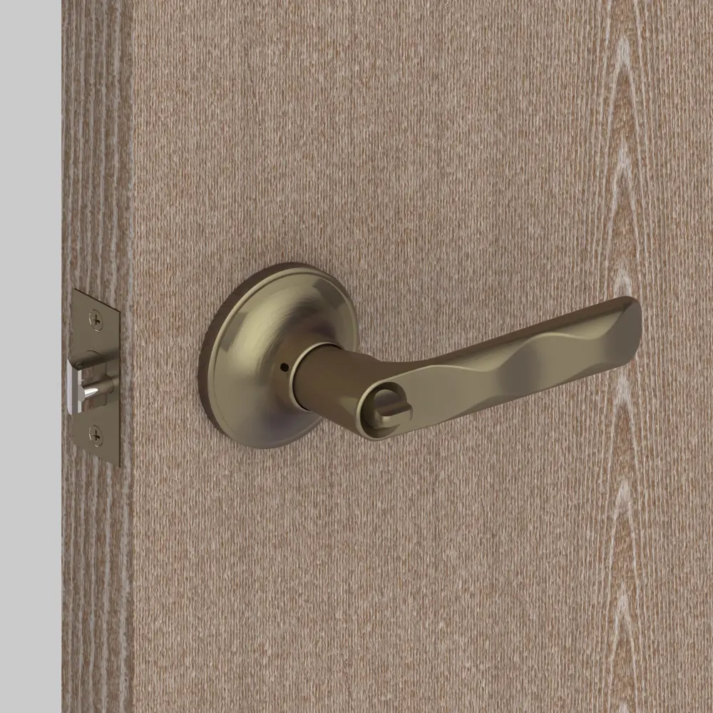 Ручка-защелка 624/BL PB-B с фиксатором ЦАМ цвет бронза FUARO STLM-2137131 - Вид №7