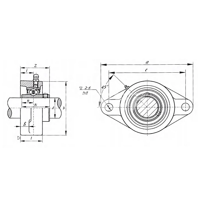 IS2008 Подшипниковый узел UCFL207 ISKRA  - Вид №1