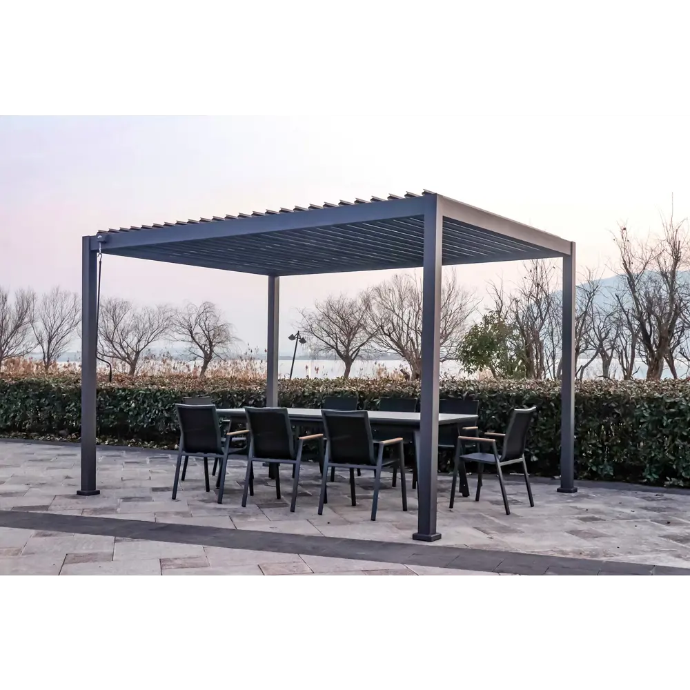 Пергола 3x4x2.5 м темно-серый алюминий Santreyd BIOCLIMATIC-S STLM-2071915 - Вид №7