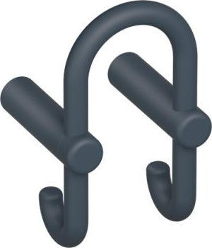 801.90B030 Двойной крючок для гардероба HEWI Edition matt | Polyamid 