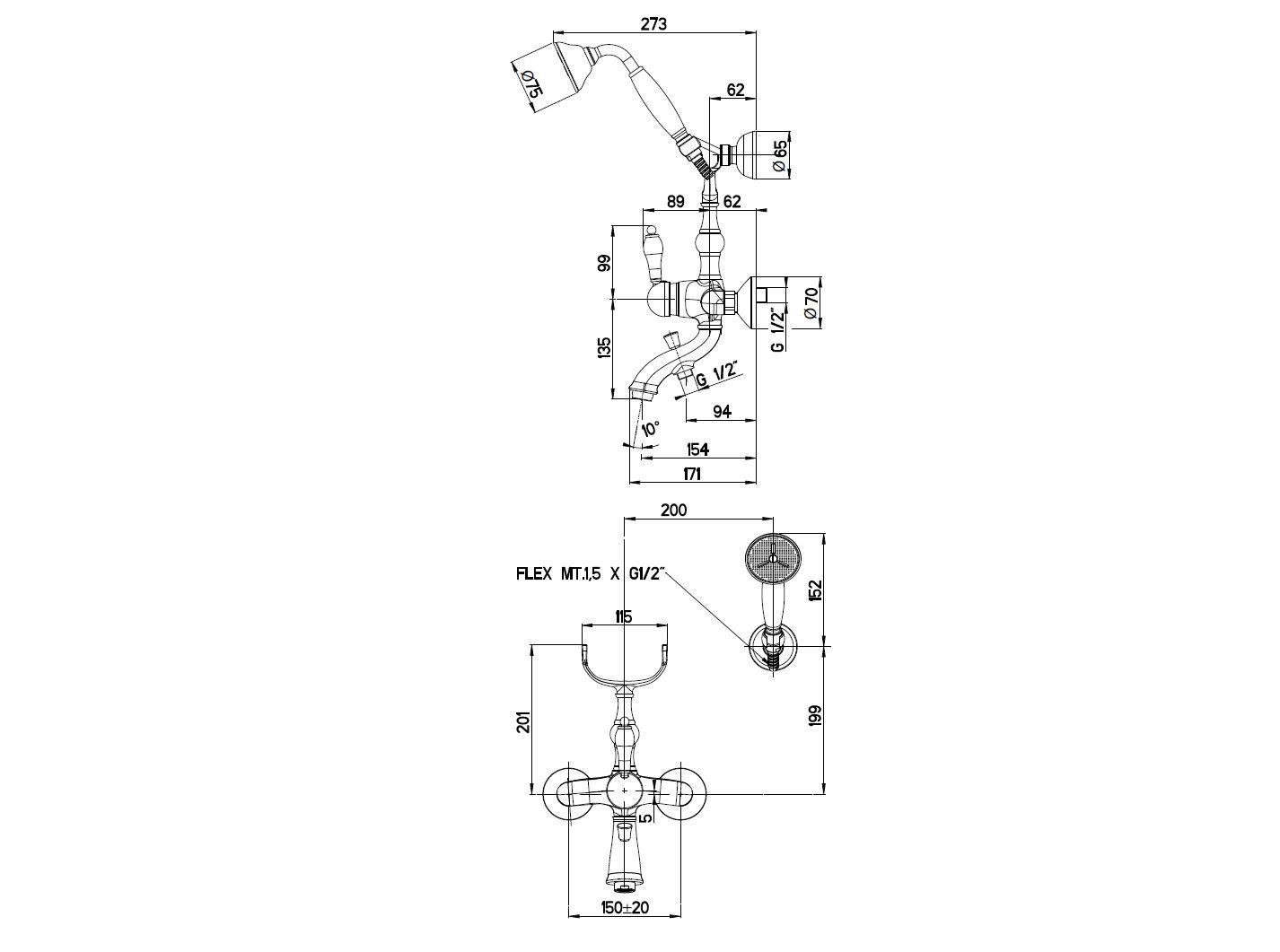 Наружная настенная ванна Gaia Mobili Complements ARCH-00085215 - Вид №2