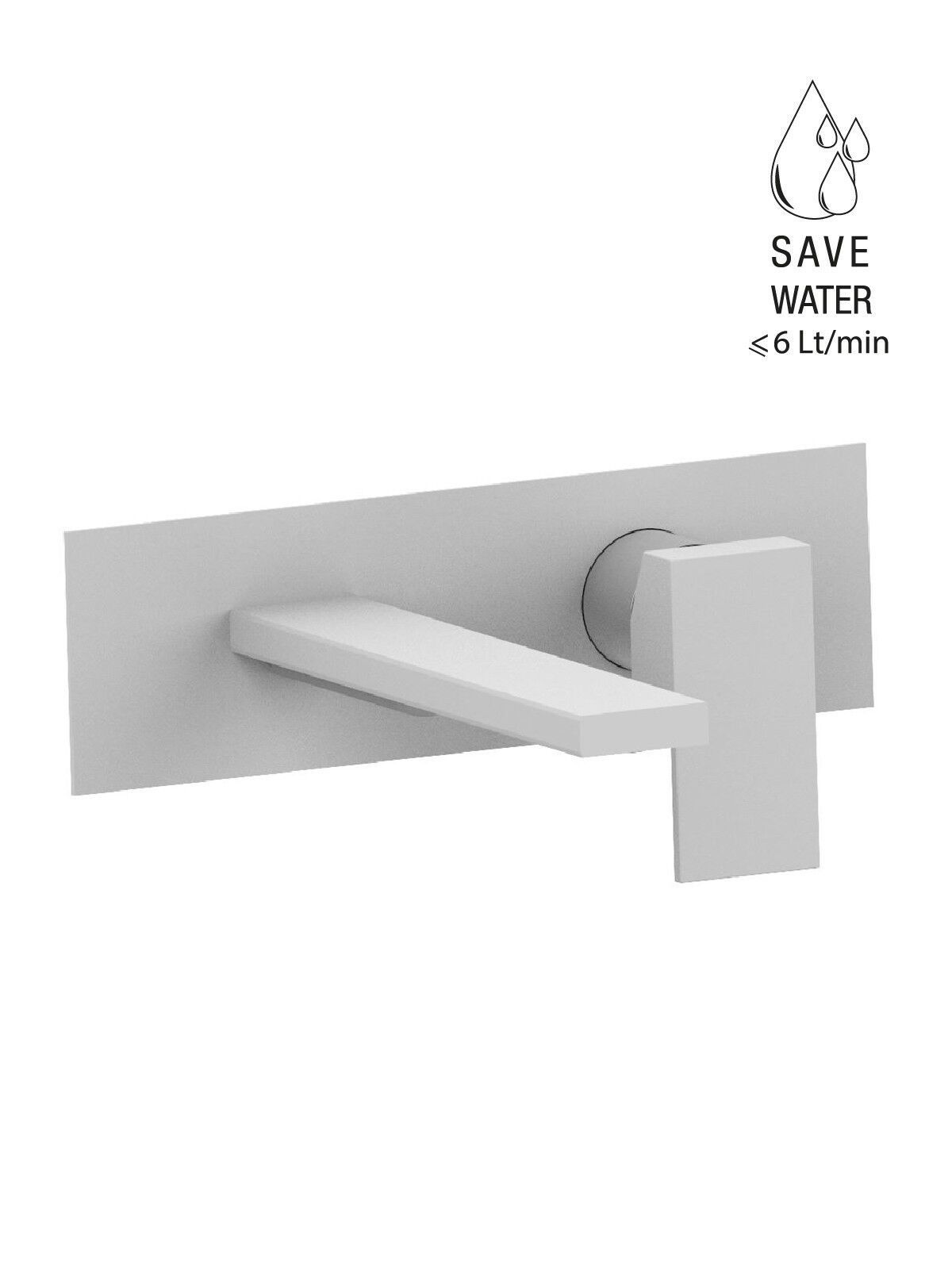 Настенный смеситель для раковины с пластиной без слива Rubinetterie Frattini Vita Due ARCH-00054452 - Вид №44