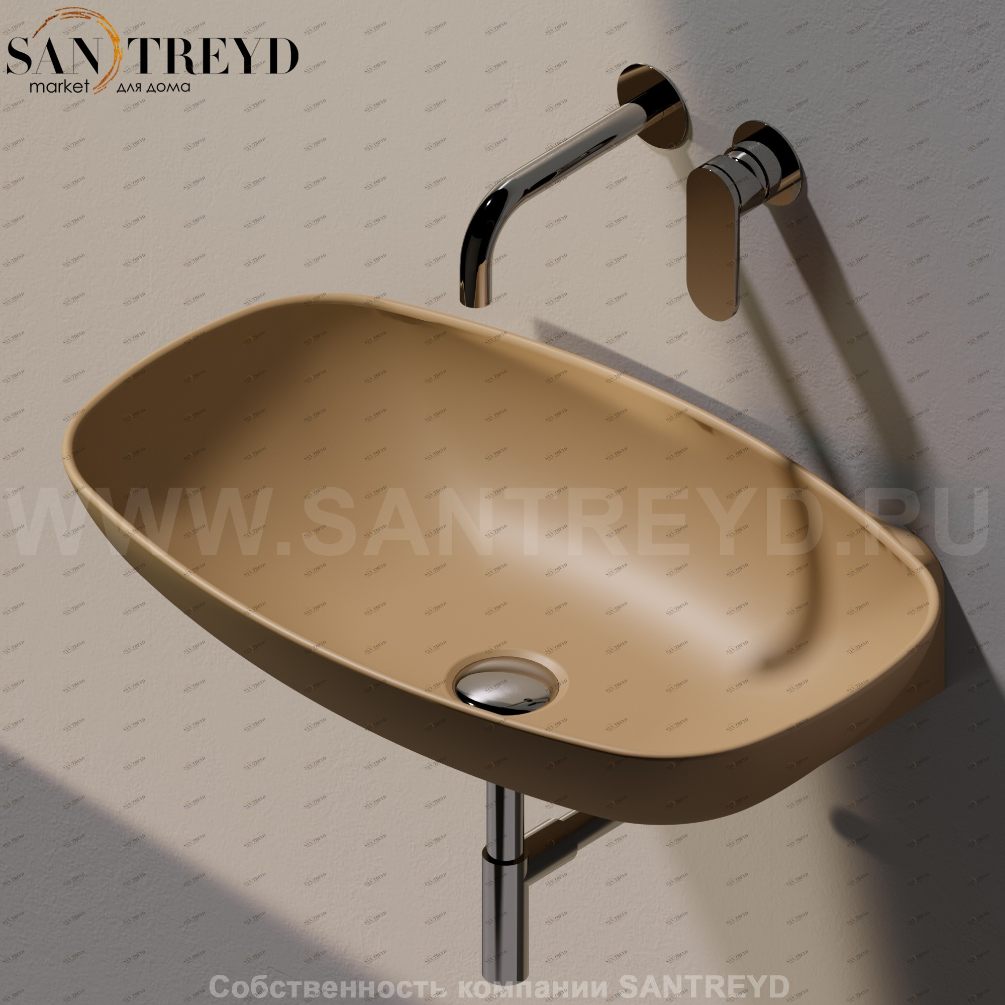 ND60L9004 Подвесная раковина настенная прямоугольная Ceramica Flaminia Nuda