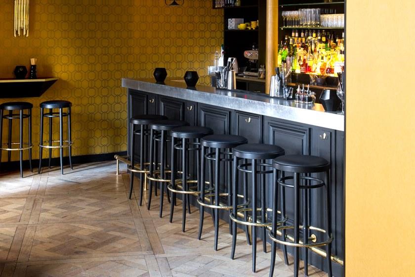 Thonet Высокий табурет с фигурным сиденьем из фанеры 204 sun-id-1508625 - Вид №3