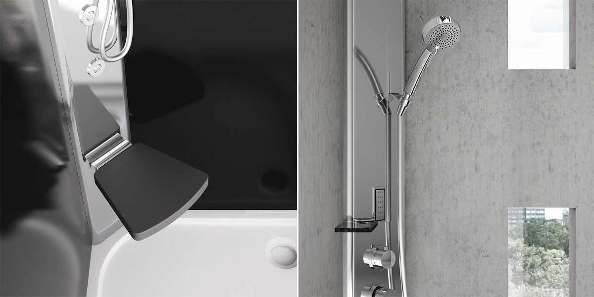 Душевая кабина угловая Sound INTEGRA 80/80 см 1SDC1N2 Gruppo Geromin - Вид №2