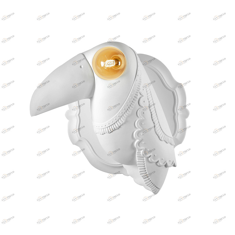 Светильник настенный белый Cubano KARMAN С ПТИЧКОЙ 00-3882937 Белый 