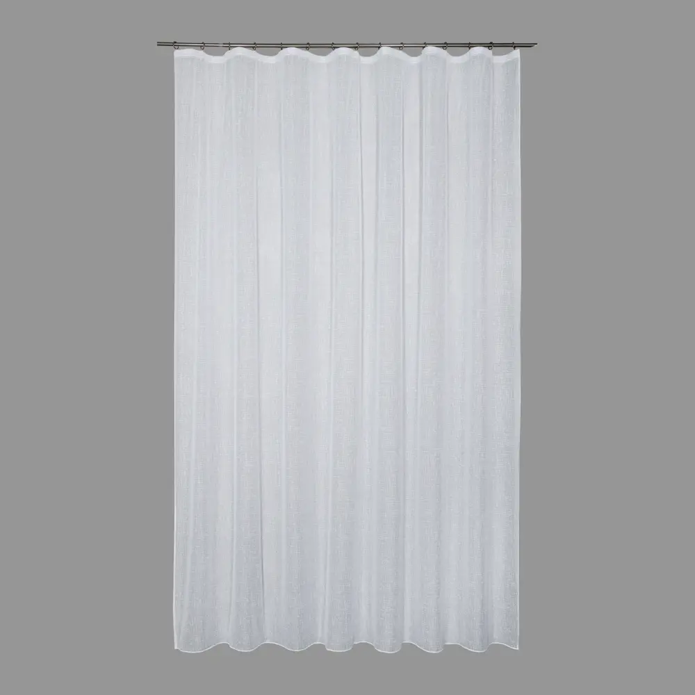 Тюль на ленте «Букле» 250x280 см цвет белый GARDEN STLM-2153468 - Вид №1