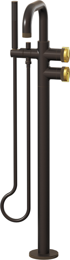 E-11557-R1BAU-L1PB-OB Смеситель напольный отдельностоящий (внешняя часть) GRAFF MOD+