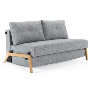 Диван Cubed 160 Deluxe с подушками и деревянными ножками, гранит