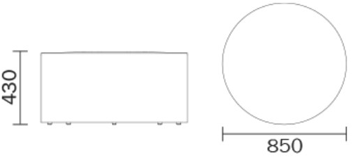Pedrali Круглый пуф из ткани Wow sun-id-1408999 - Вид №1