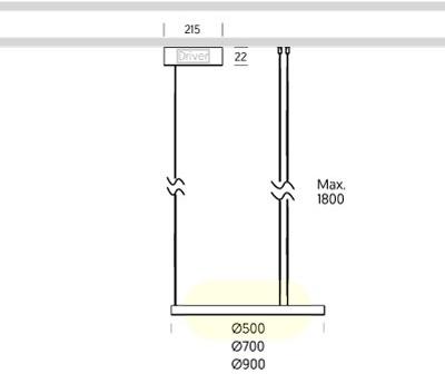 ONOK Lighting Светодиодная подвесная лампа Hoop sun-id-1453259 - Вид №2