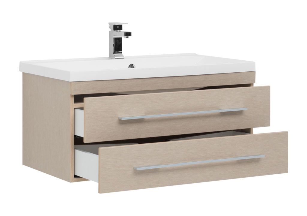 Тумба с раковиной Aquanet Нота NEW 90 светлый дуб 0017149400204119 - Вид №1