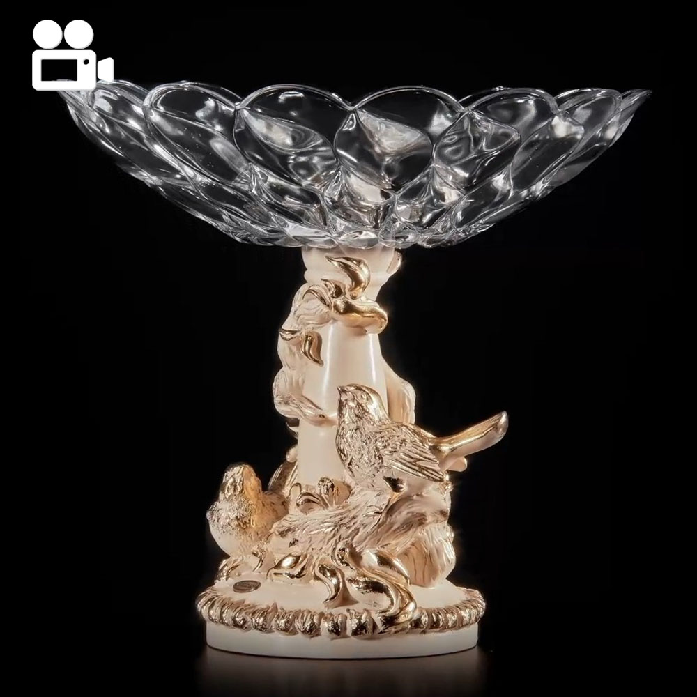 52089 Фруктовница-конфетница Мелодия любви Айвори BOGACHO 4627179656386