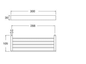 Металлическая полка для ванной комнаты CRISTINA Rubinetterie аксессуары-Contemporary collection ARCH-00112190 - Вид №2