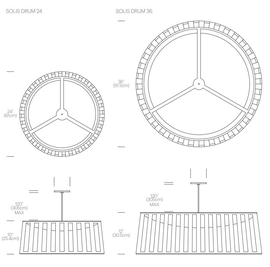 Алюминиевый затемняемый светодиодный подвесной светильник Pablo Designs SOLIS DRUM ARCH-00048651 - Вид №15