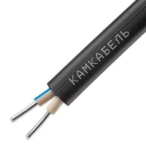Кабель Камкабель АВВГ 2x4 мм 50 м ГОСТ цвет черный