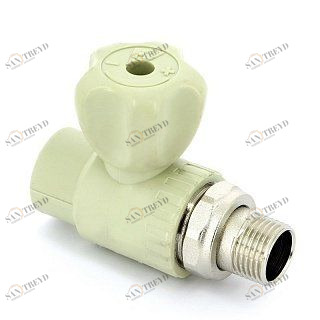 Кран сварка-Н 20x1/2" для радиаторов шаровой с разъемным соединением FV-PLAST A314020000