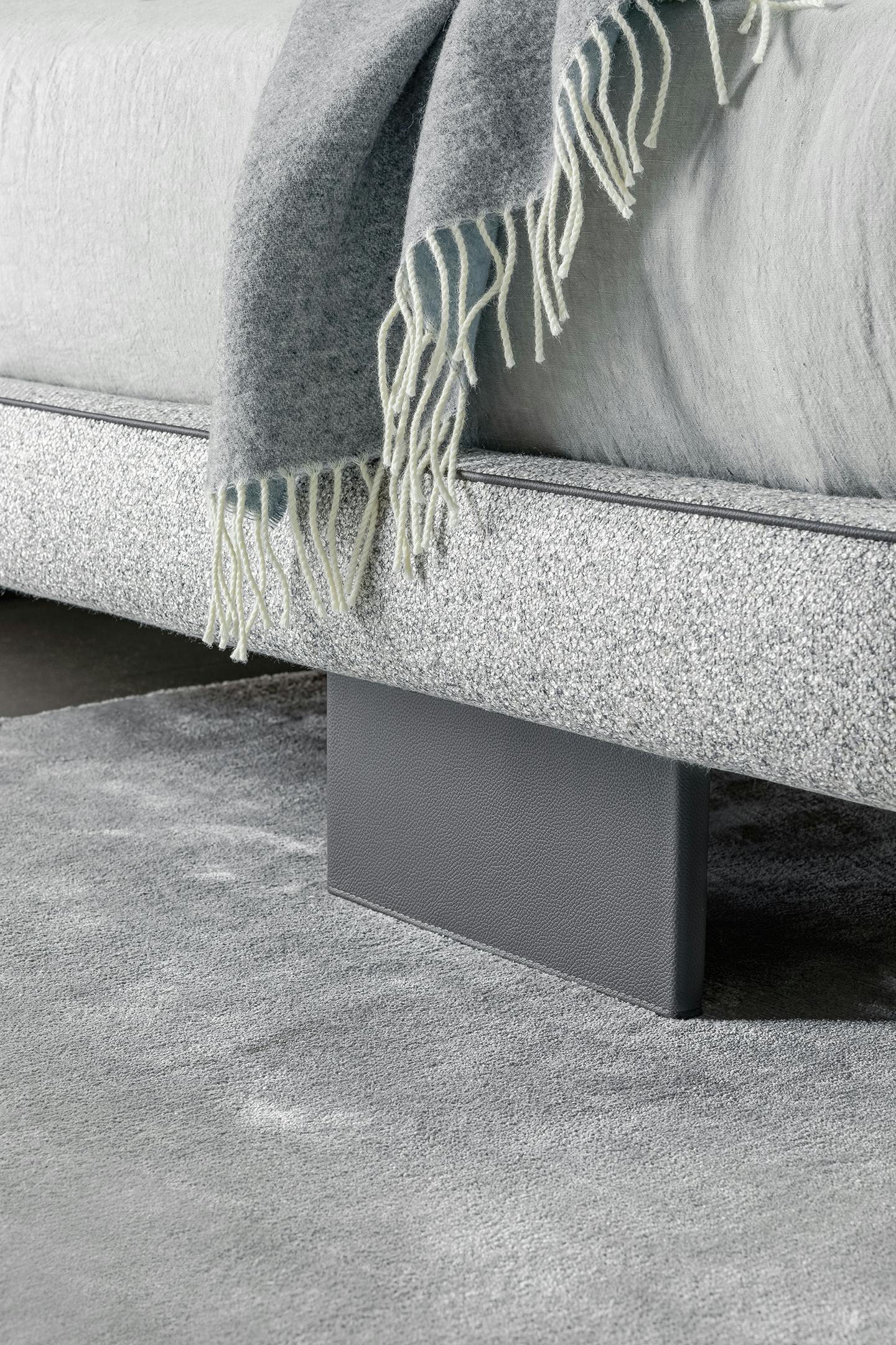 Двуспальная кровать из ткани и кожи BONALDO TARA ARCH-00059800 - Вид №3